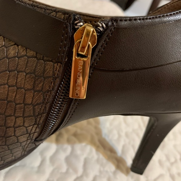 Bandalino gold/bronze metallic heeled booties - Picture 11 of 14